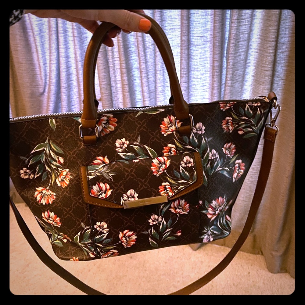 Brand new leather purse with handles and strap!